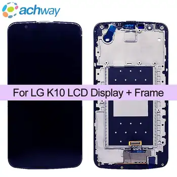 Протестировано для LG K Series LTE K10 ЖК-дисплей K410 K428 Сенсорный экран Стеклянный Сенсорный экран Дигитайзер с рамкой для lg k10 display