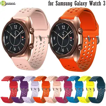 Спортивный силиконовый Ремешок для часов 20 мм ремешок для Samsung Galaxy Watch 3 41 мм Смарт-Браслеты Galaxy 42 мм/active 2 Браслет на запястье
