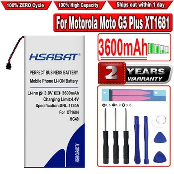 Аккумулятор HSABAT 3600mAh HG40 для Motorola Moto G5 Plus XT1681 XT1684 XT1685 XT1687