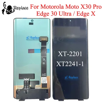 Оригинальный OLED черный 6,7 дюймов для Motorola Moto X30 Pro Edge 30 Ultra X Замена ЖК-дисплея с сенсорным экраном и цифровым преобразователем в сборе