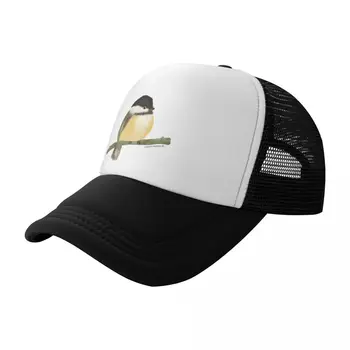 Бейсбольная кепка chickadee bird с черной шапкой, Новая шляпа, шляпы с козырьком, женские шляпы с помпонами, мужские