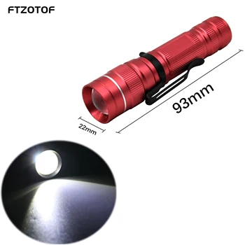 Портативный фонарик FTZOTOF COB, мини-блик, красный светодиод Q5, Увеличивающий масштаб, маленький фонарик, охотничья светодиодная батарея типа АА, 3 режима подсветки, Водонепроницаемый