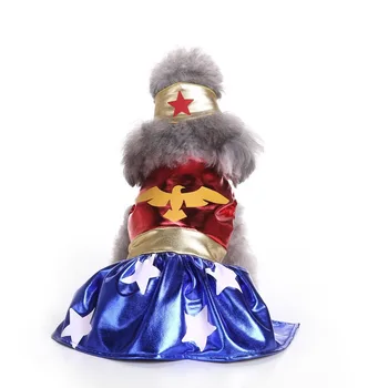 Платье для Хэллоуина для собак из полиэстера, декоративная дышащая мягкая одежда для косплея домашних животных, красочная рождественская вечеринка