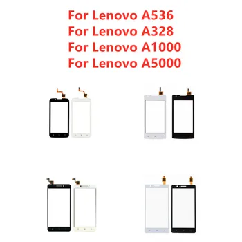 Сенсорный Экран Для Lenovo A1000 A5000 A328 A536 A2016 A1010 Сенсорная Панель Дигитайзер Датчик Внешнего Переднего Стекла С Наклейкой