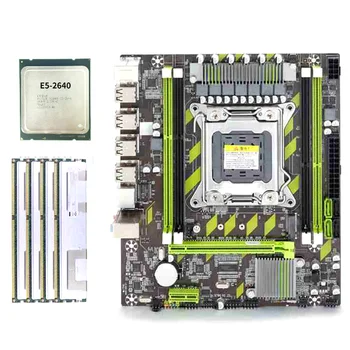 Комплект материнской платы X79 Xeon E5 2640 CPU E5-2640 с LGA2011 4шт X 4 ГБ = 16 ГБ памяти DDR3 RAM PC3 10600R 1333 МГц