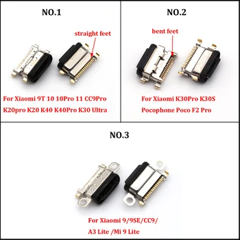 10ШТ Разъем USB Зарядного Устройства Порт Зарядки Для Xiaomi 9 Mi 9T SE 9SE CC9 10 11/A3 Lite/9lite/K30 Pro/K30S/K20 K40 Poco F2 Pro F3