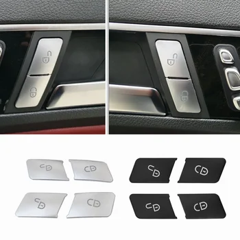 Автомобильный стайлинг для Mercedes Benz C E Class W204 W212 Кнопки разблокировки дверного замка, украшенные блестками, наклейки на крышку, отделка