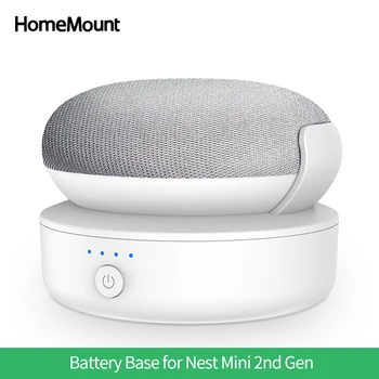 Аккумуляторная база емкостью 5000 мАч для Nest Mini, подставка для зарядного устройства 2-го поколения, держатель Google Smart Speaker, крепление для аккумулятора