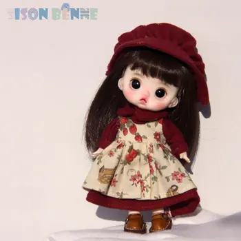 Кукла SISON BENNE 1/12 BJD с одеждой, обувью, шляпой, расписанным вручную макияжем, полный набор Мини-кукол-игрушек