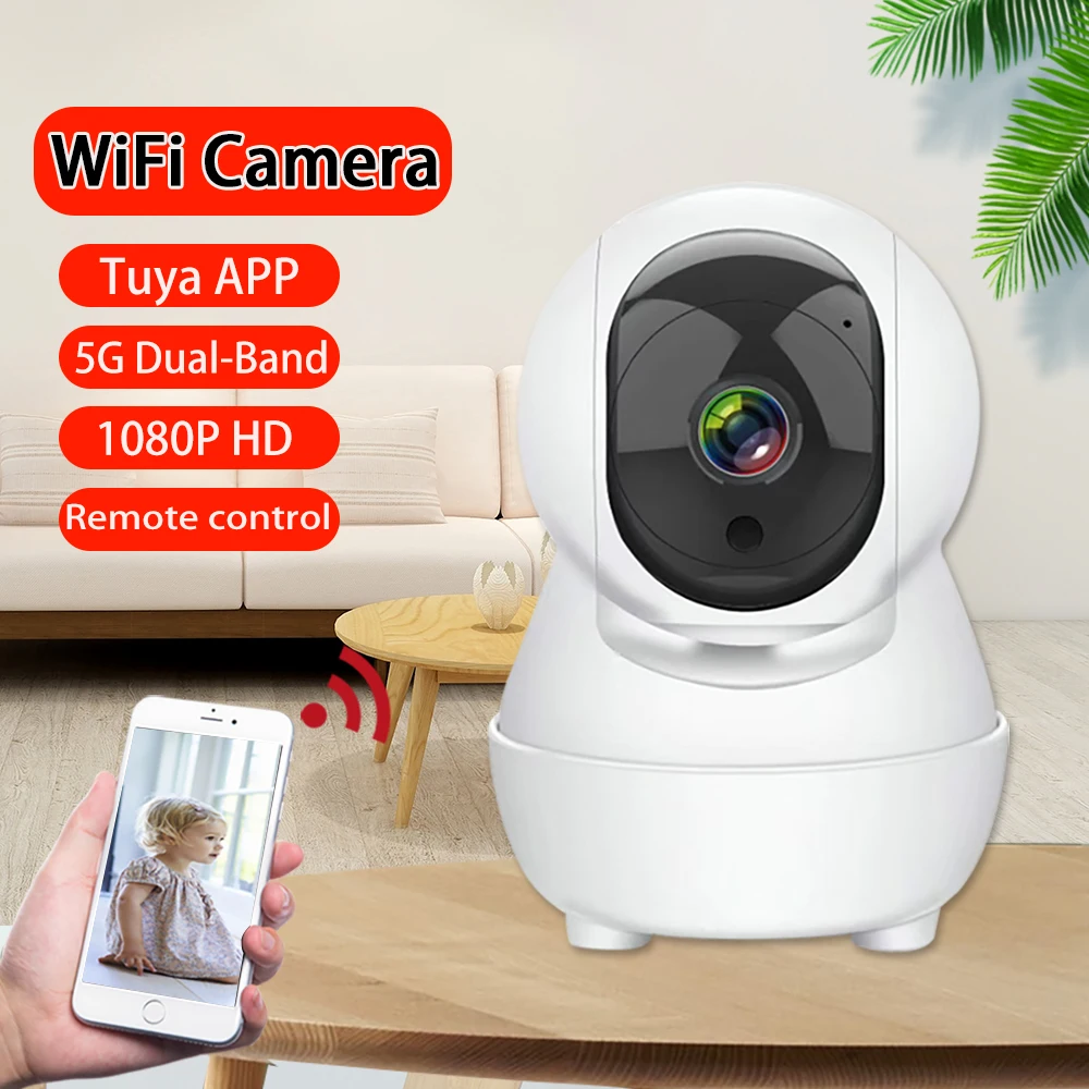 IP-камера Tuya Smart Life 1080P, 2-мегапиксельная мини-беспроводная WiFi-камера для помещений, PTZ-камера видеонаблюдения, детский Монитор