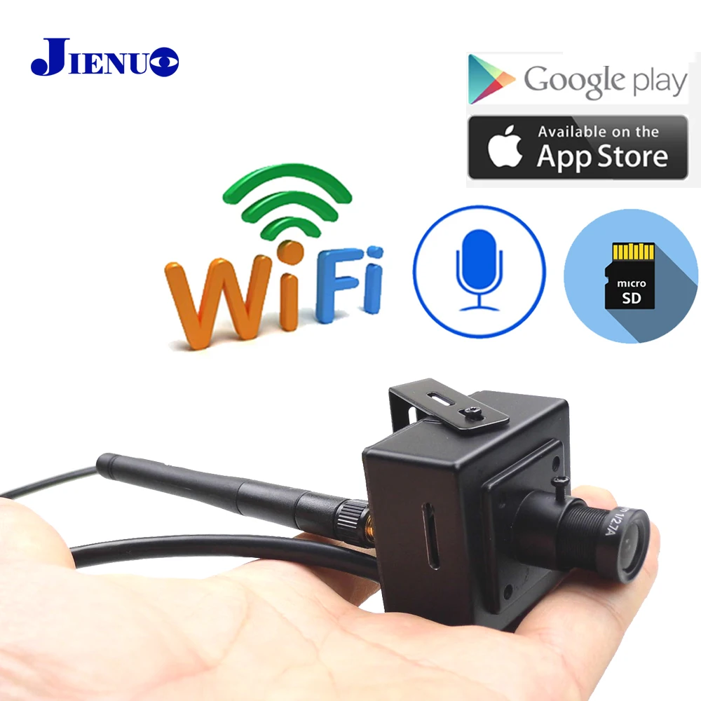 JIENUO Wifi Мини-Камера Ip 1080P HD Домашняя Безопасность Беспроводное Аудио IPCam Небольшое Видеонаблюдение Поддержка Onvif Micro Sd Слот CamHi