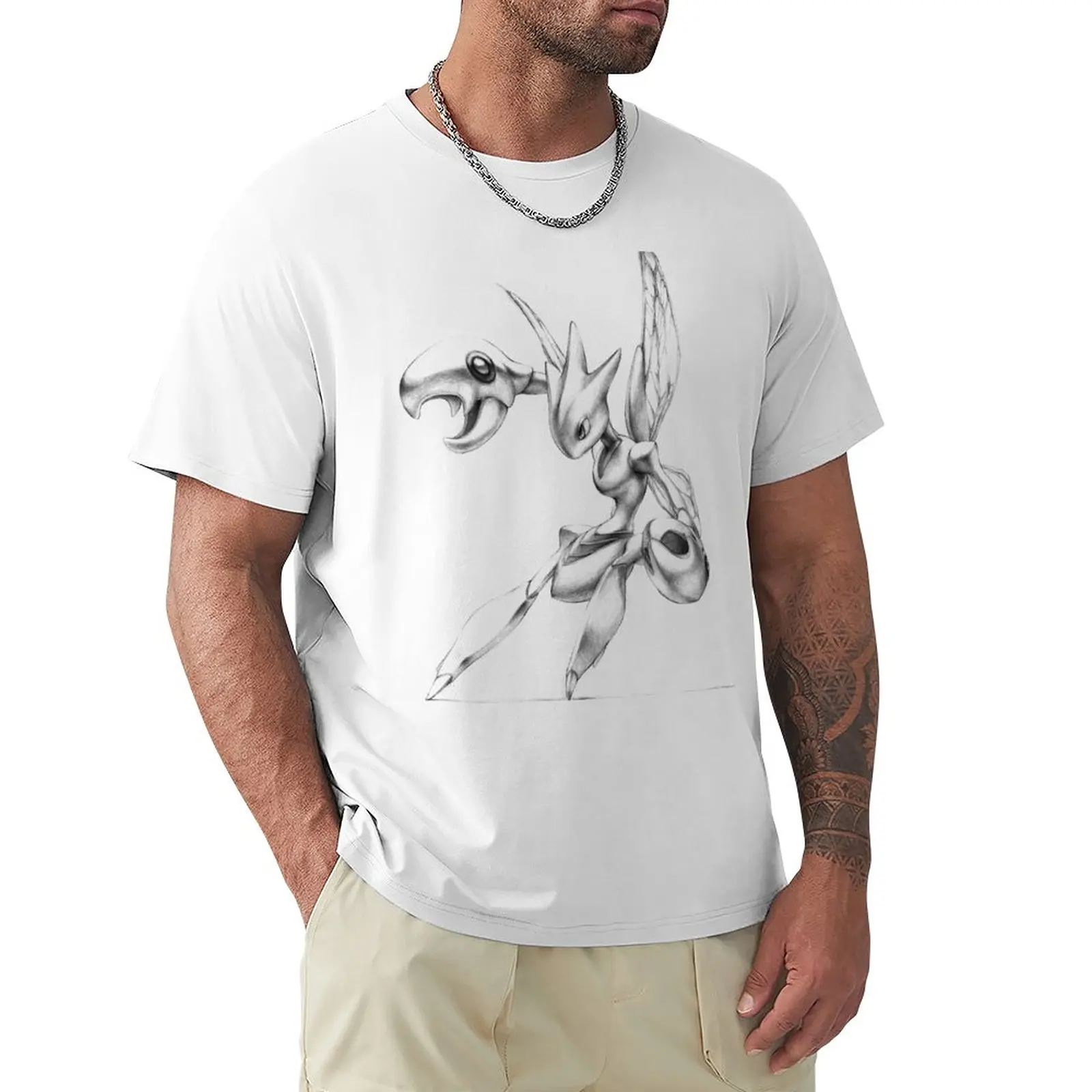 Scizor - футболка с оригинальной иллюстрацией, футболка для мальчика, мужская одежда, одежда для мужчин