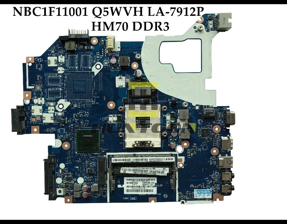 Высококачественная Q5WVH LA-7912P для ACER Aspire V3-571 E1-571 Packard Bell EasyNote TE11 материнская плата ноутбука NBC1F11001 Полностью протестирована