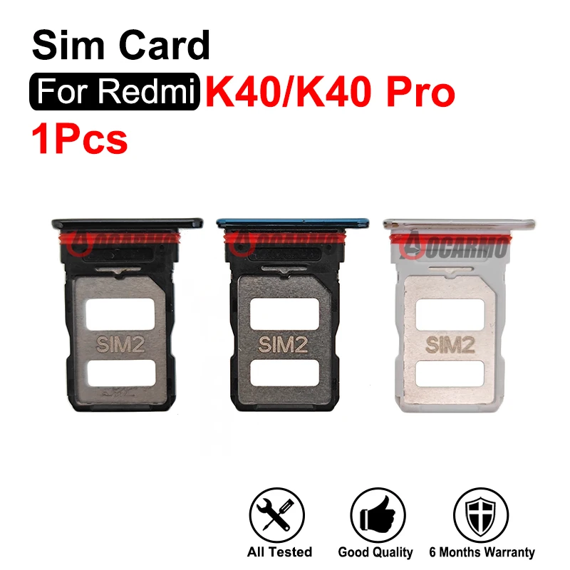 Для Redmi K40 K40 Pro Sim-карта, держатель лотка для sim-карт, разъем для ремонта, запасные части
