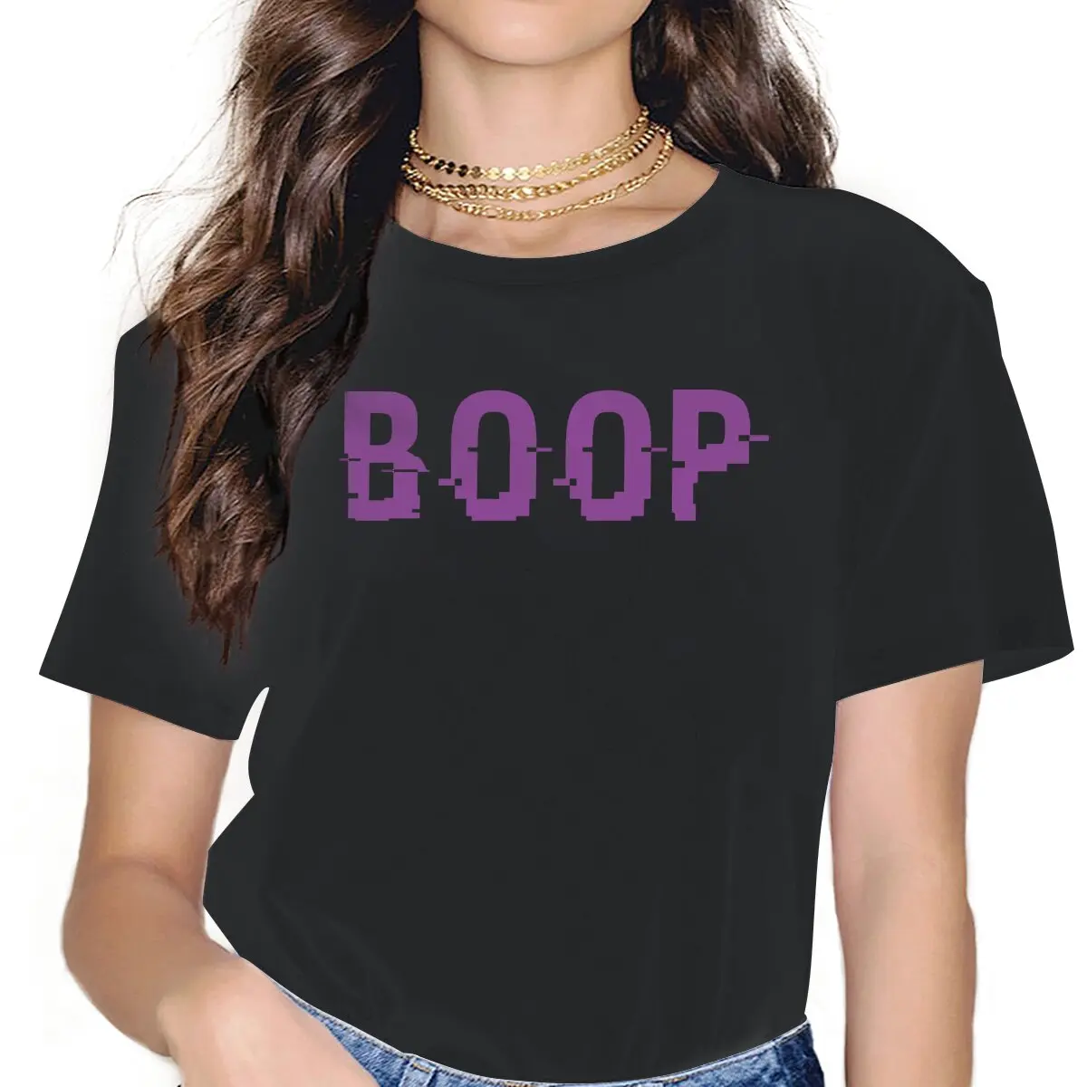 Женские футболки Boop, топы из игр Overwatch, новинка, футболки с коротким рукавом и круглым воротником, футболки для вечеринок.