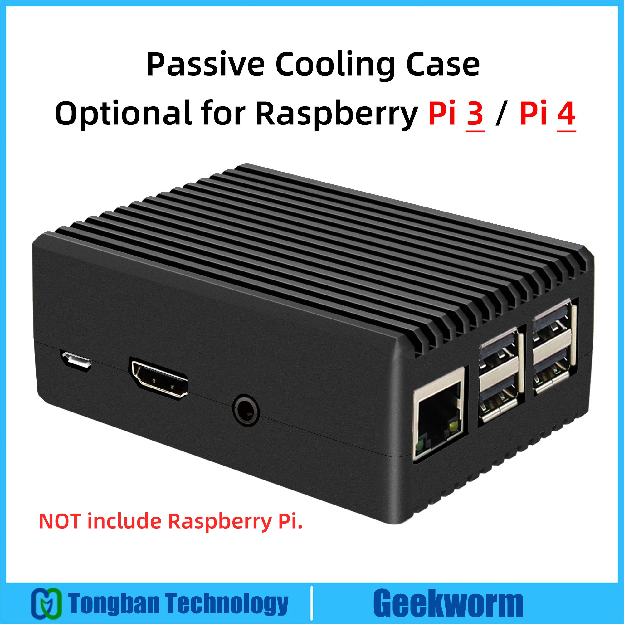 Корпус Raspberry Pi 3, корпус Raspberry Pi 4, корпус Pi 3B из алюминиевого сплава с пассивным охлаждением, корпус корпуса