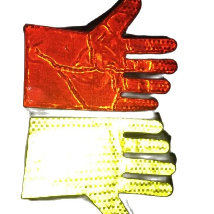 Мигающие защитные перчатки из ПВХ со светоотражающими элементами
