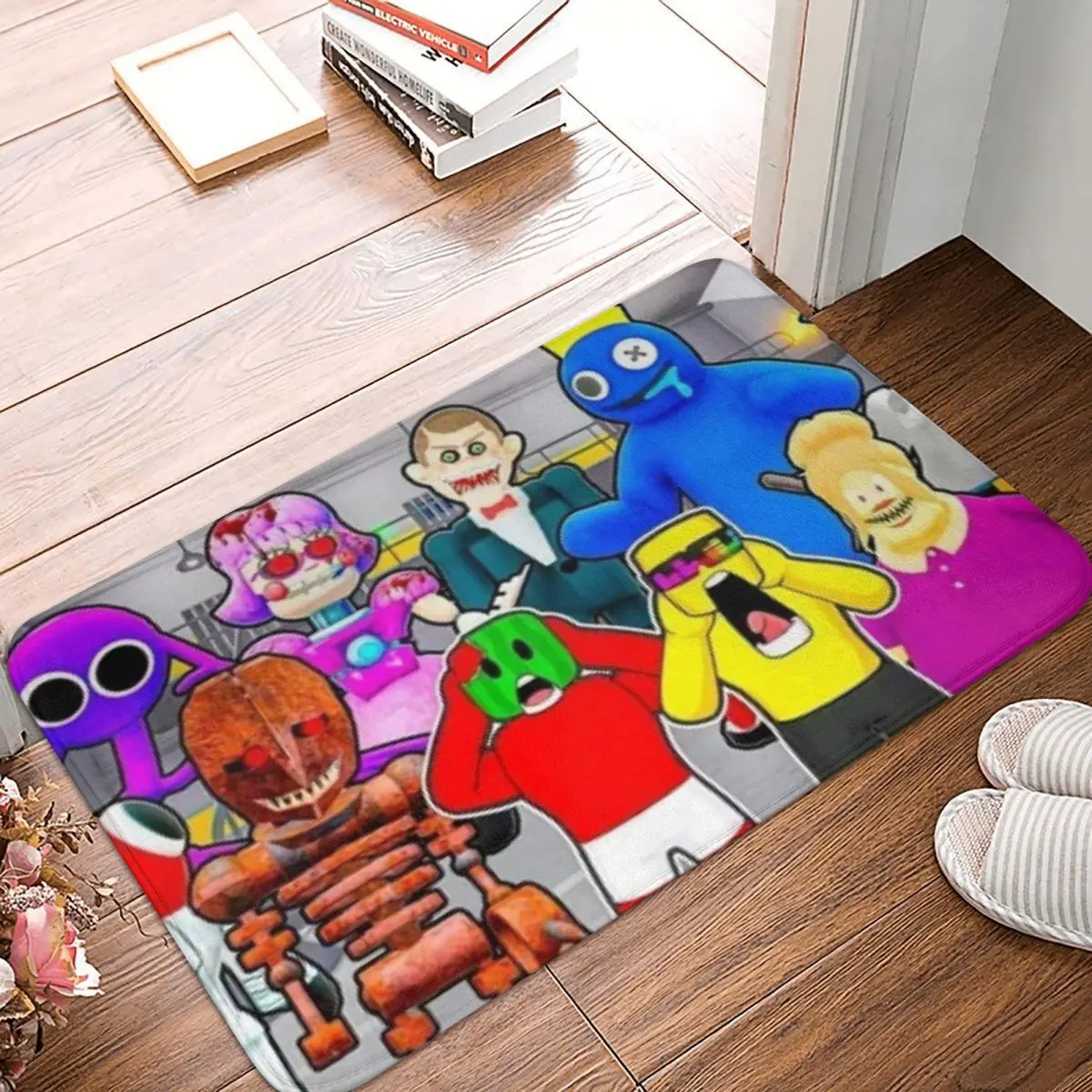 Нескользящий коврик Rainbow Friends Escape, Семейный Коврик для ванной, спальни, Уличный ковер, Современный декор для дома