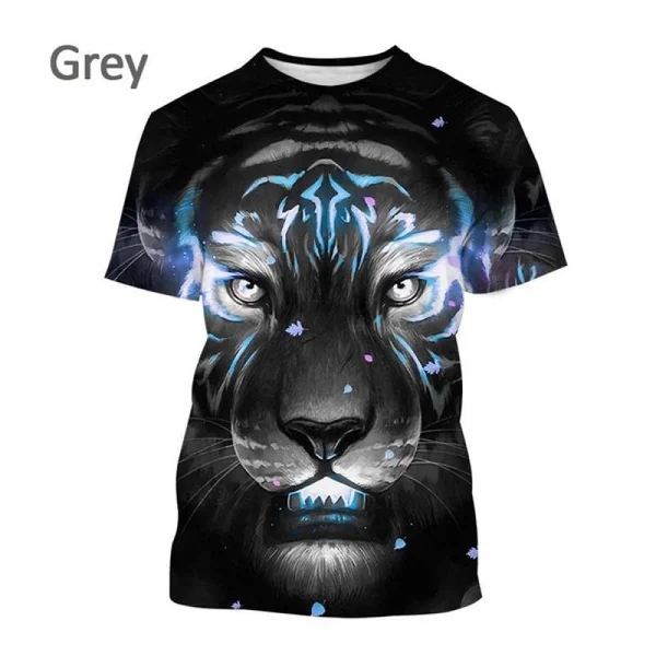 Новая горячая распродажа, Повседневная футболка с 3D принтом тигра и животных, модные топы унисекс с коротким рукавом, футболка