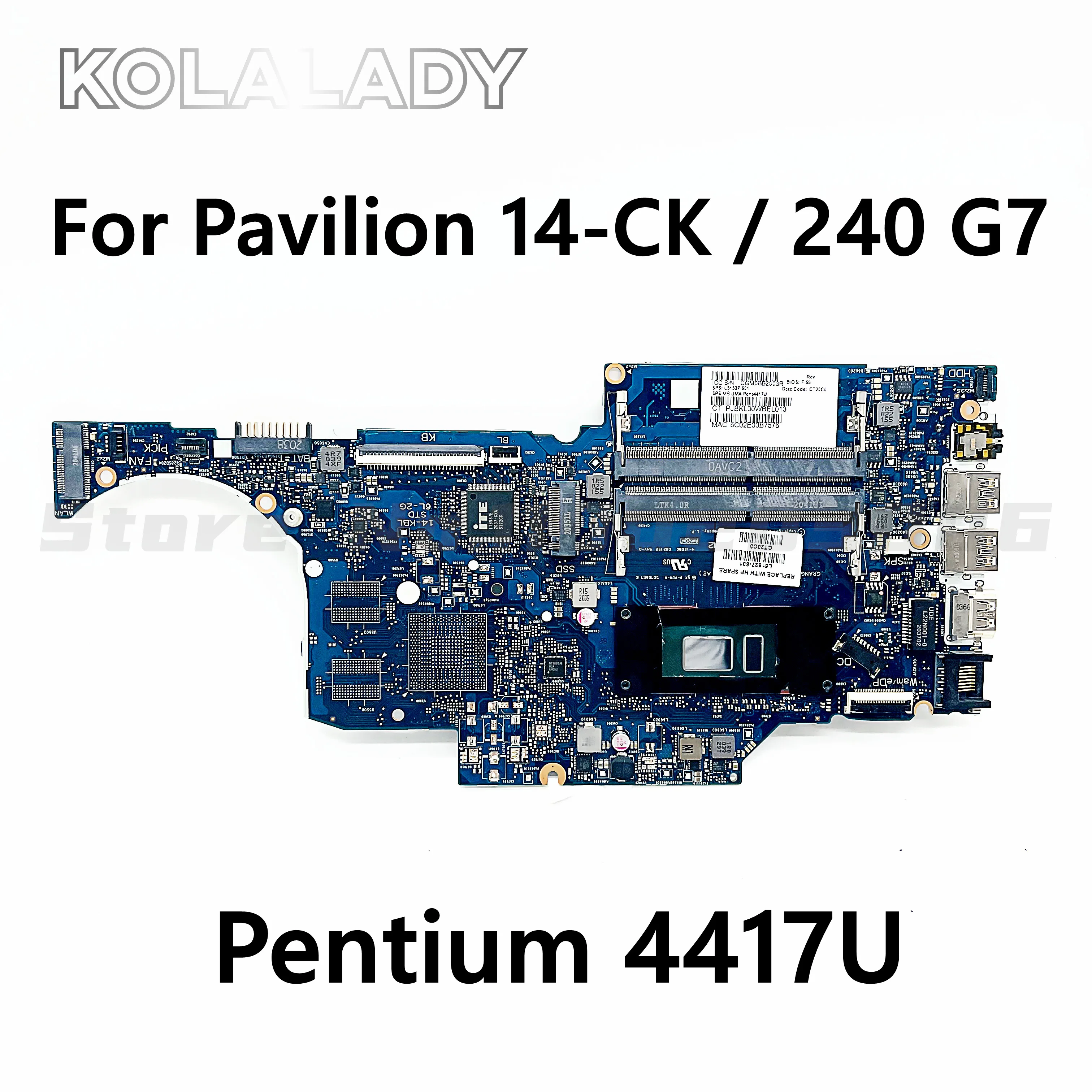 НОВАЯ материнская плата для ноутбука HP Pavilion 14-CK 14-CF 240 G7 L51527-001 L51527-601 W/Pentium 4417U CPU 6050A2977601-MB-A0 Тест В порядке