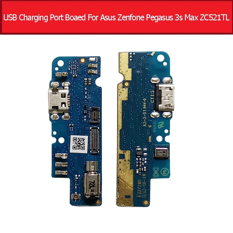 Плата с Разъемом для Зарядки через USB Для Asus Zenfone 3S Max ZC521TL/X00GD Микрофон Micro Dock Plug Разъемная Плата Запасные Части