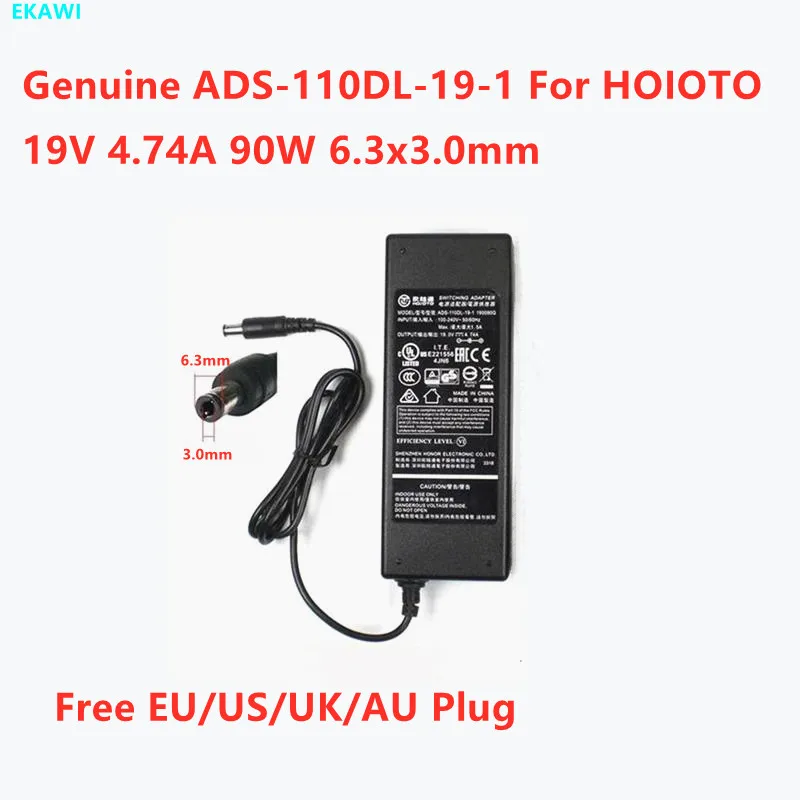 Подлинный Адаптер переменного Тока HOIOTO ADS-110DL-19-1 190090G 19V 4.74A 90W 6.3x3.0mm Для Тонкого Клиента centerm V660 N660 Зарядное Устройство