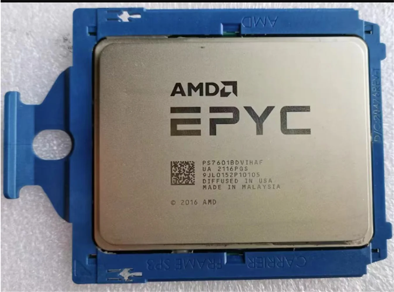 Серверный процессор AMD EPYC 7601 с 32 ядрами/64 потоками 2,2 ГГц, кэш L3 64 МБ, TDP 180 Вт, SP3 с частотой до 3,2 ГГц серии 7001