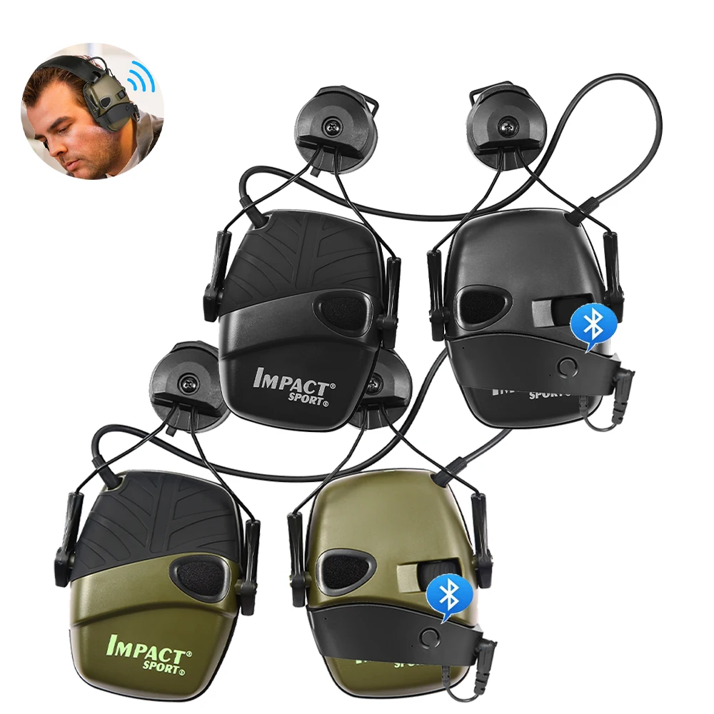 Электронные наушники 5.1 Bluetooth для стрельбы, электронная защита слуха, Защита ушей, Шумоподавление, активная охота